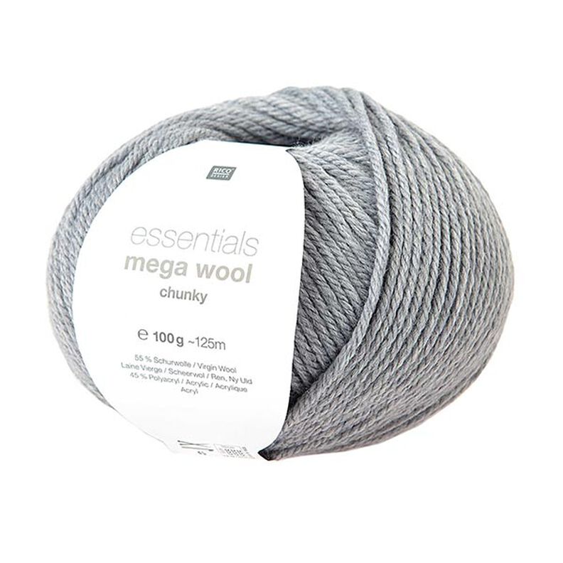 Essentials Mega Wool chunky | Rico Design – vaaleanharmaa,  image number 1