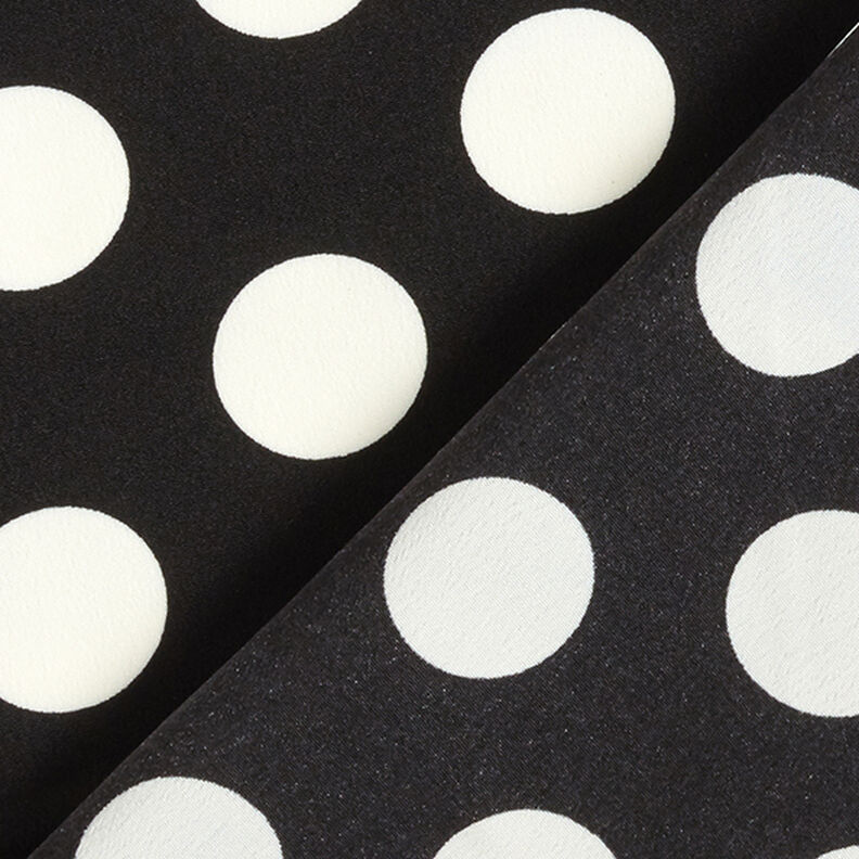 Kreppikangas Polka Dots [2,5 cm] – musta,  image number 4