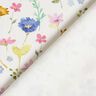 Sisustuskangas Puuvillatoimikas Niittykukat &ndash; norsunluu/sinilila,  thumbnail number 4