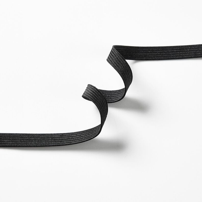 Sile&auml; kuminen nauha [5 m | 10 mm] &ndash; musta,  image number 2