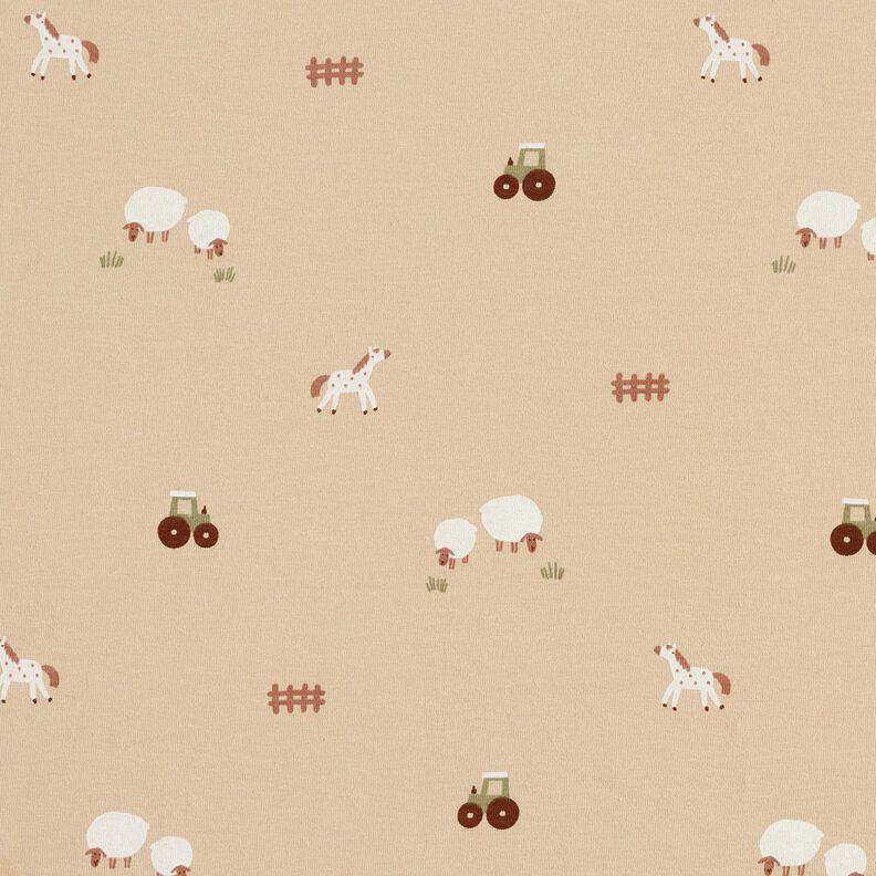 Puuvillajersey Maatila – manteli,  image number 1