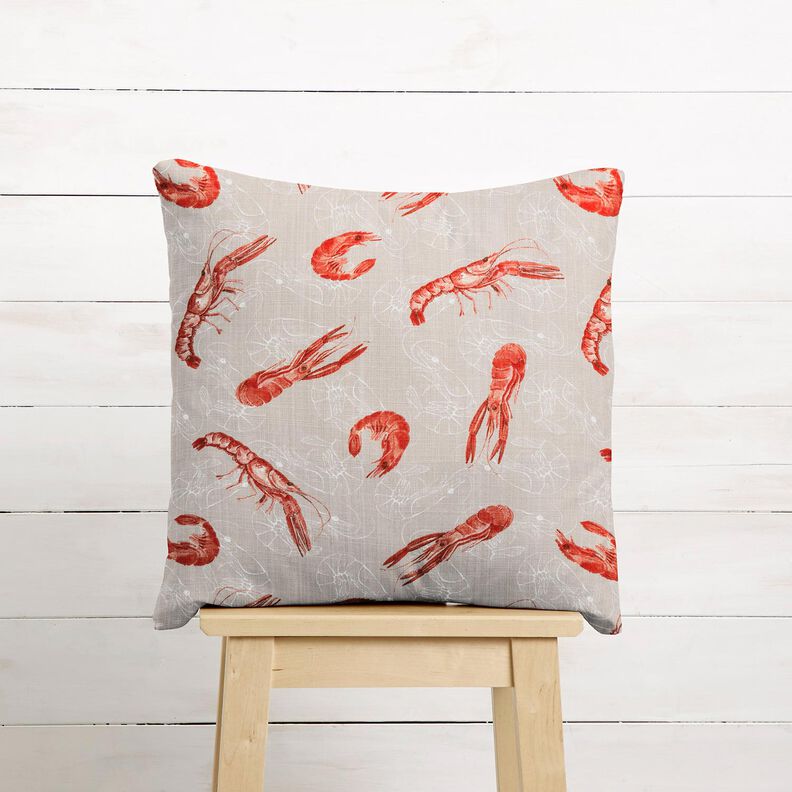 Sisustuskangas Panama Isokatkarapu – cashew/tulipunainen,  image number 7