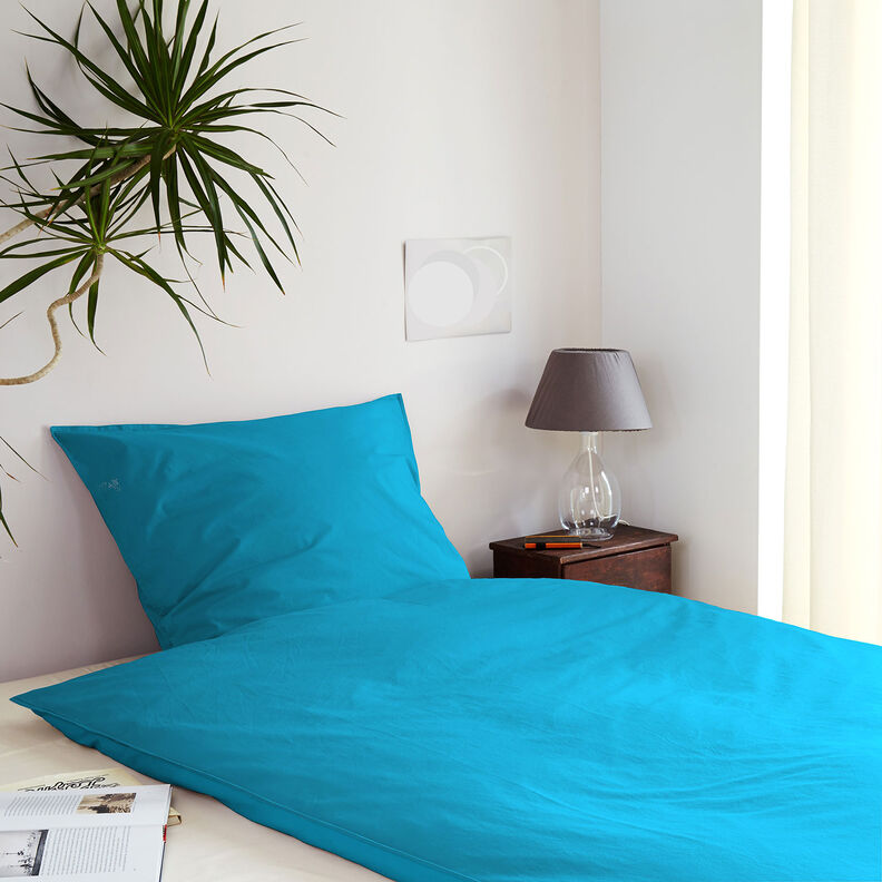 Puuvillakangas Kretonki Yksivärinen – turkoosi,  image number 6