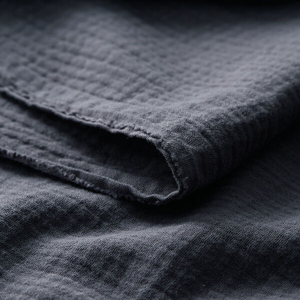 Musliini-/kaksikerroksinen kangas – tummanharmaa,  image number 5