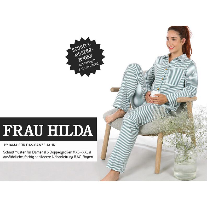 FRAU HILDA Pyjama, lyhyt ja pitkä versio | Studio Schnittreif | XS-XXL,  image number 1