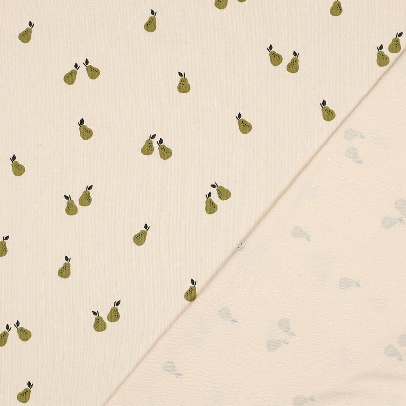 GOTS Puuvillajersey Päärynät | Poppy Fabrics – vaalea beige/vaalea oliivi,  image number 4
