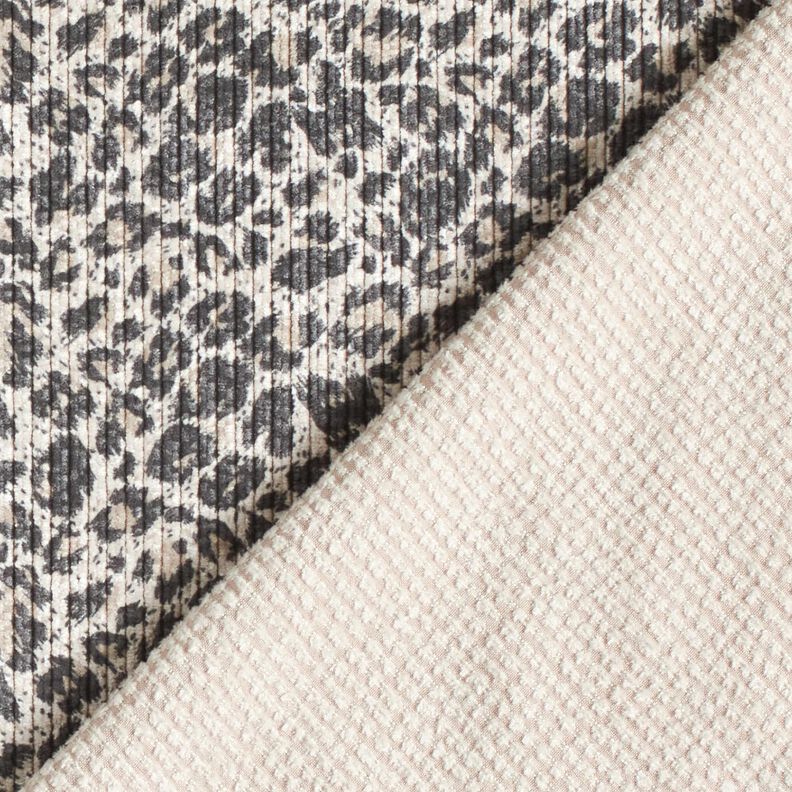 Vakosametti Leopardikuvio – hiekka/mustanruskea,  image number 4