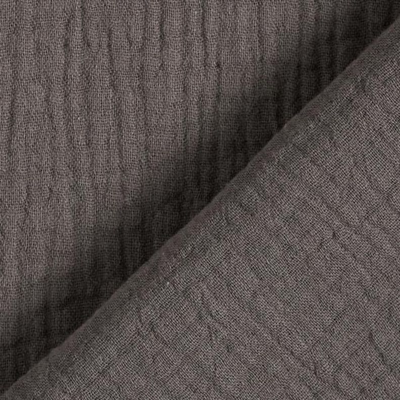 GOTS Musliini-/kaksikerroksinen kangas | Tula – tummanharmaa,  image number 4