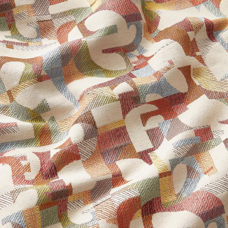 Sisustuskangas Gobeliini V&auml;rikk&auml;&auml;t muodot &ndash; vaalea beige/vaaleankeltainen,  image number 2