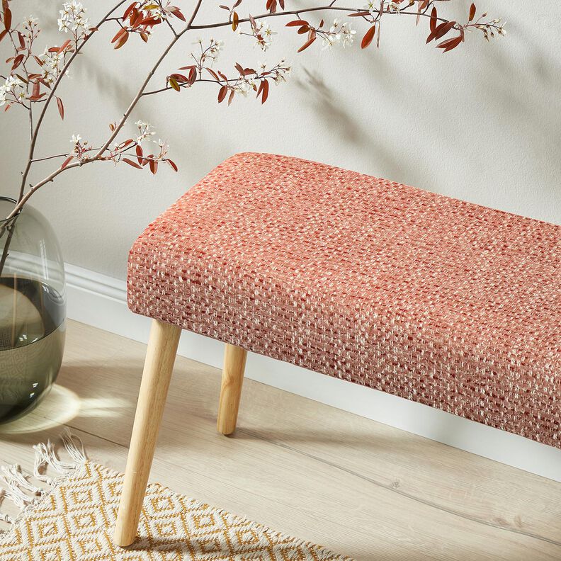 Verhoilukangas värikäs boucléjäljitelmä – vanharoosa/kerma,  image number 5