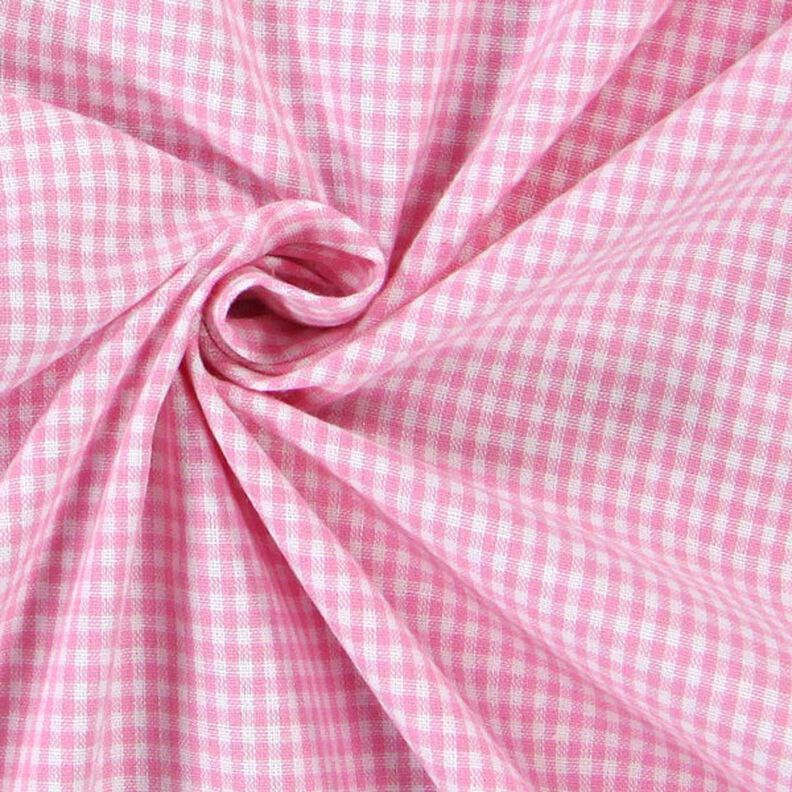 Puuvillakangas Vichy-Check 0,2 cm – roosa/valkoinen,  image number 2