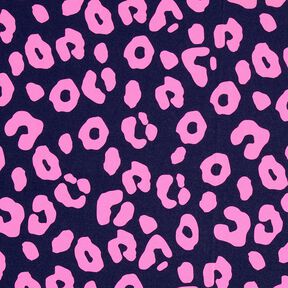 French Terry Kes&auml;college Farkkutyyli Neon Leopardipainatus &ndash; y&ouml;nsininen/neonpinkki, 