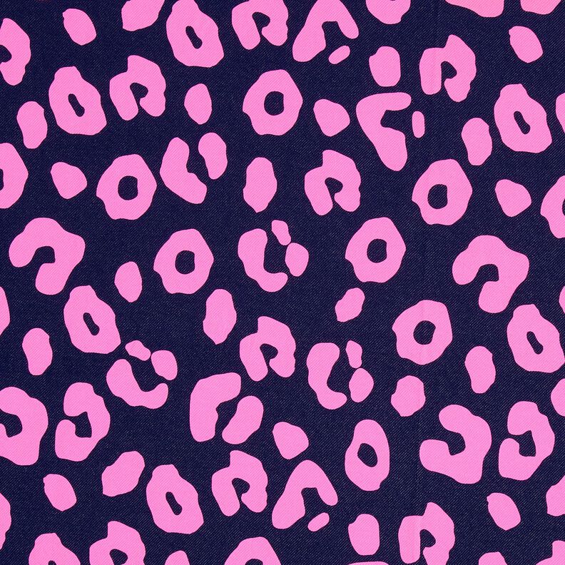 French Terry Kes&auml;college Farkkutyyli Neon Leopardipainatus &ndash; y&ouml;nsininen/neonpinkki,  image number 1