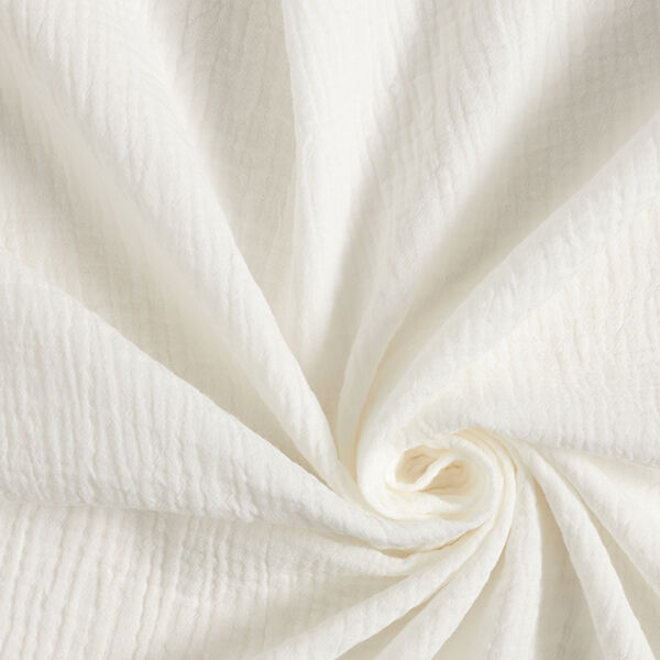 Musliini-/kaksikerroksinen kangas – villanvalkoinen,  image number 1