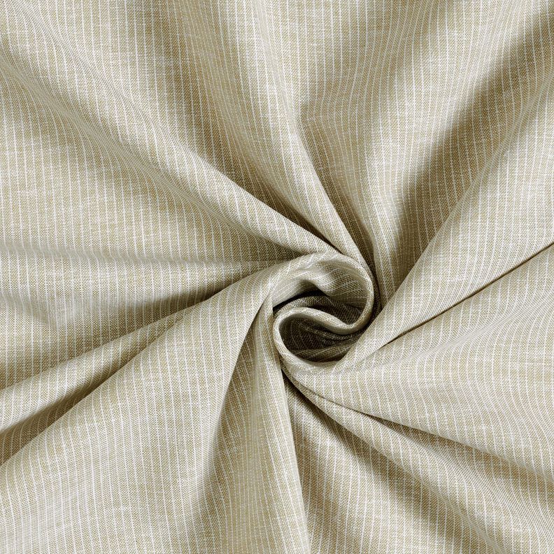 Pellava-puuvilla-sekoite Kapeat raidat – tumma beige/valkoinen,  image number 3