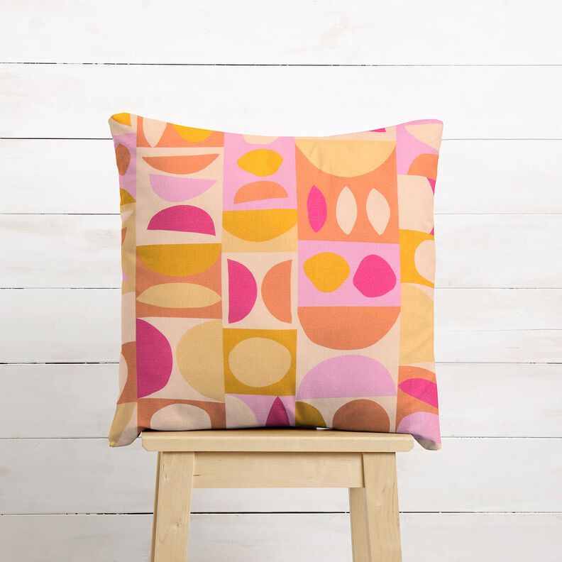 Sisustuskangas Puolipanama Värikkäät muunnelmat – vaaleankeltainen/pastellivioletti,  image number 10