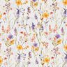 Sisustuskangas Puuvillatoimikas Villikukat &ndash; norsunluu/lila,  thumbnail number 1