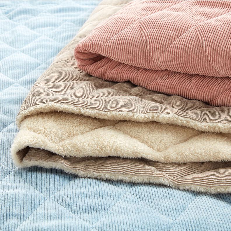 Tikkikangas Vakosamettikangas vinoneliökuviollisella kääntöpuolella – ruskeanharmaa,  image number 6