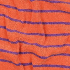 Froteejersey Raidat | Poppy Fabrics – oranssi/punalila, 