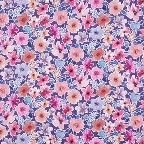 Puuvillapopliini Kukat | Poppy Fabrics – punalila, 