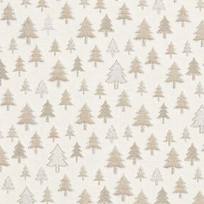 Sisustuskangas Jacquard Kimaltelevat kuuset – beige/hopea, 