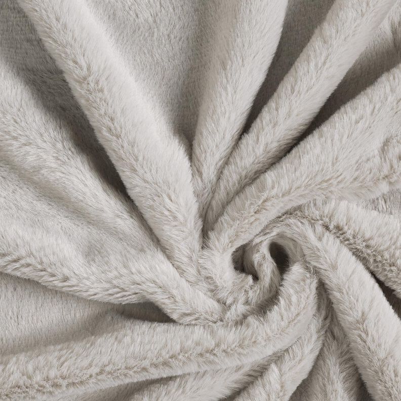 korkealaatuinen yksiv&auml;rinen tekoturkis &ndash; vaaleanharmaa,  image number 1