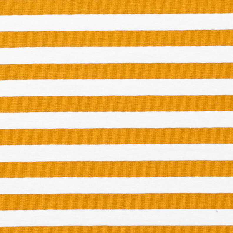 Puuvillajersey leveät raidat – sinappi/valkoinen,  image number 1