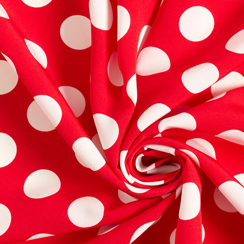 Kreppikangas Polka Dots [2,5 cm] – punainen,  image number 3