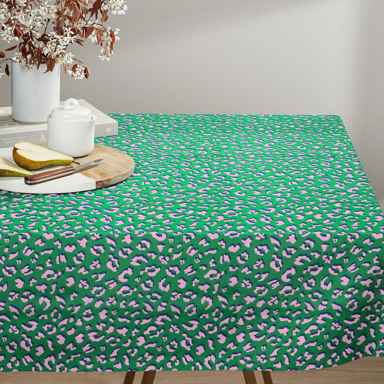 Pinnoitettu puuvilla Abstrakti leo | Poppy Fabrics &ndash; vihre&auml;/roosa,  image number 6