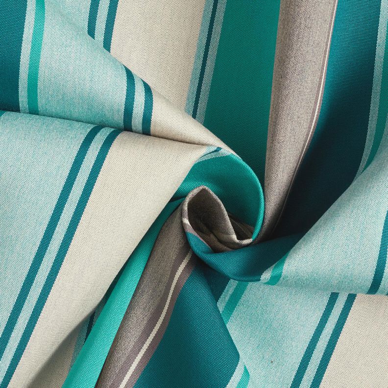 Ulkokankaat Canvas Sekaraidat – sinikuusi/greige,  image number 3