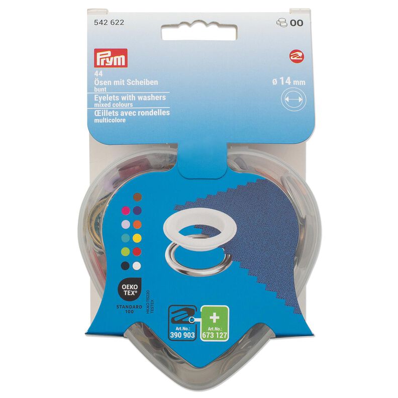 Syd&auml;nmuotoisessa rasiassa olevat purjerenkaat ja aluslevyt [14 mm] | Prym,  image number 4