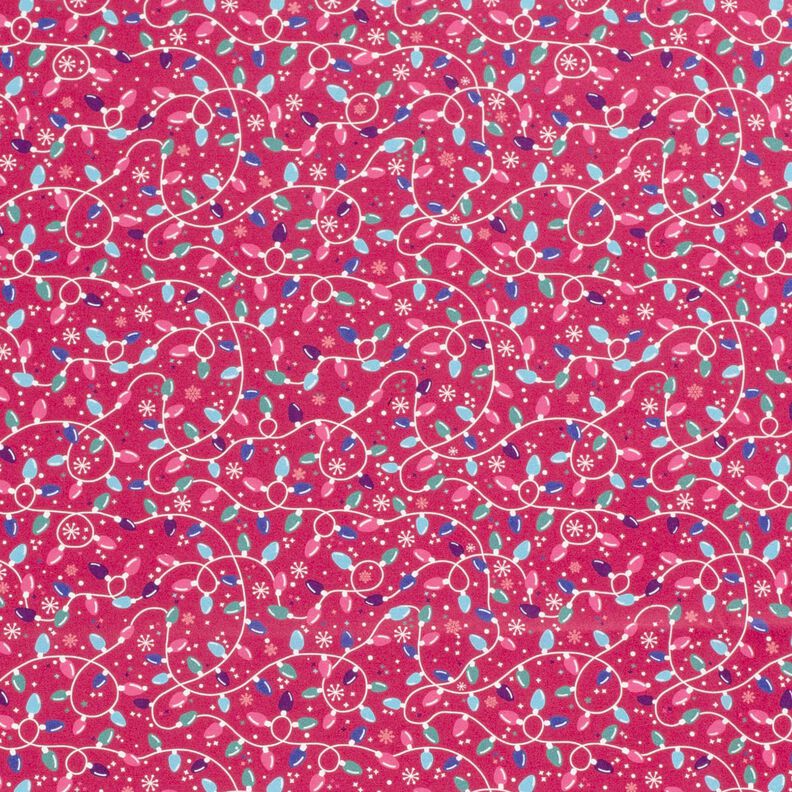 Puuvillakangas Popliini Valoketju – purppura/vaaleansininen,  image number 1