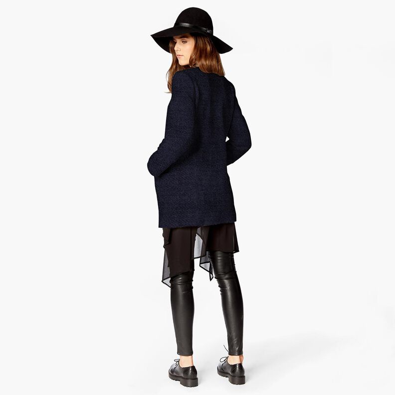 Chenille Neulejacquard Kimalle &ndash; sinimusta/hopea metallic,  image number 4