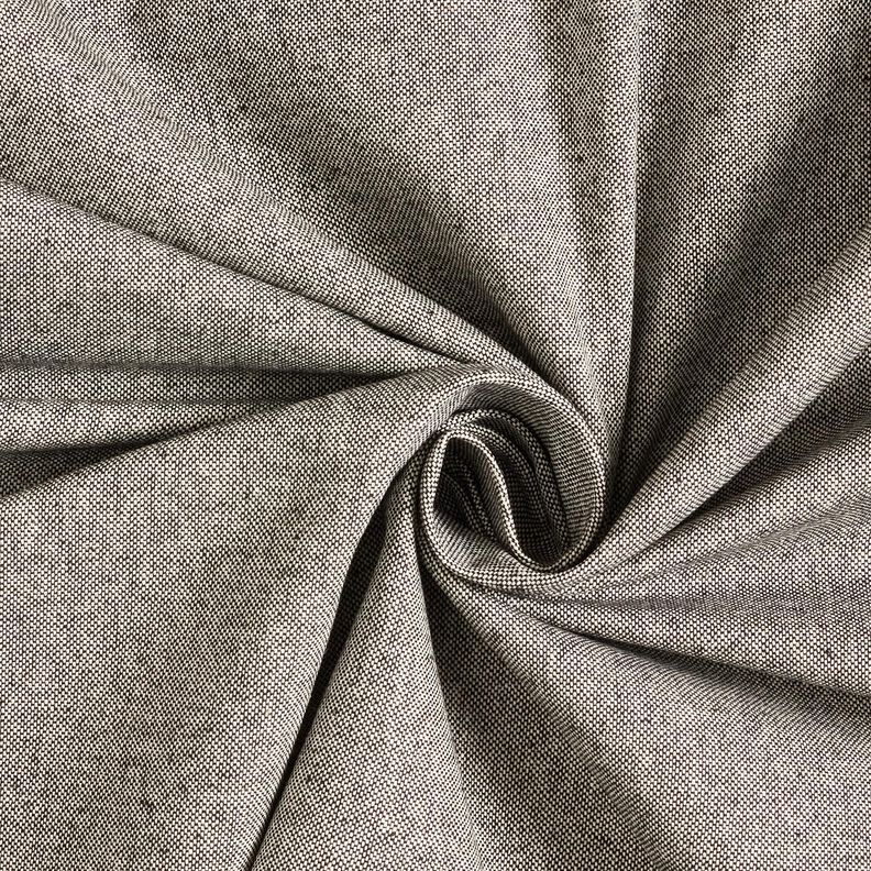 Sisustuskangas Puolipanama Kaksivärinen – musta/luonnonvärinen,  image number 1