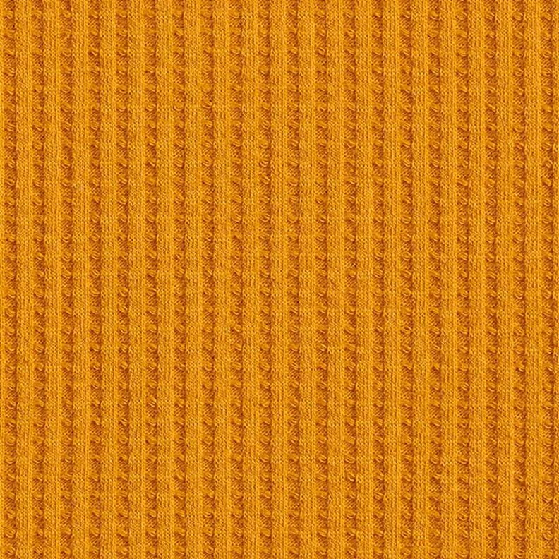Puuvillainen vohvelijersey Yksivärinen – currynkeltainen,  image number 4