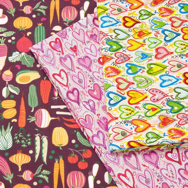 Puuvillakangas Kretonki Vihannesten runsaus &ndash; munakoiso/vihre&auml;,  image number 5