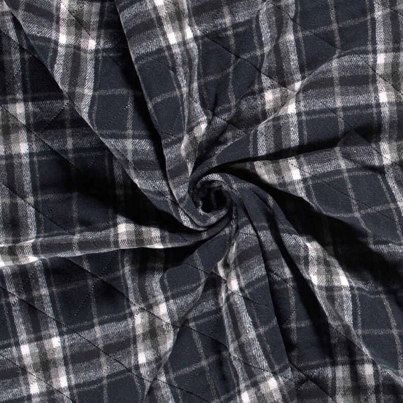 Tikkikangas ruudullinen &ndash; y&ouml;nsininen/kivenharmaa | Loppupala 90cm,  image number 3