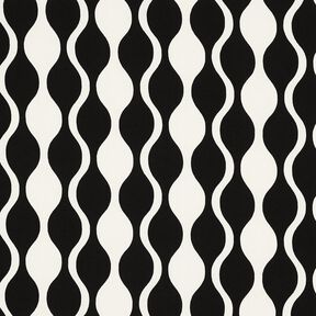 LENZING&trade; ECOVERO&trade; Viskoosikangas Retro &ndash; musta/valkoinen, 