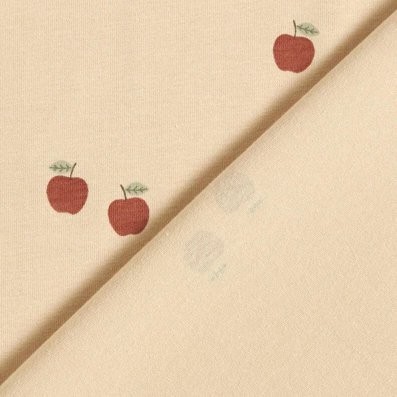 Puuvillajersey Pienet omenat &ndash; hiekka,  image number 4