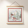Koristepaneeli Gobeliini Lumiukko – karmiininpunainen/vaalea beige,  thumbnail number 7