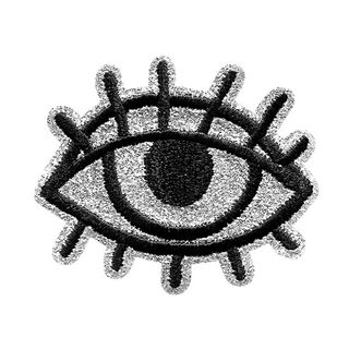 Kangasmerkki Silmä [ 5 x 4,3 cm ] | Prym – musta/hopea, 