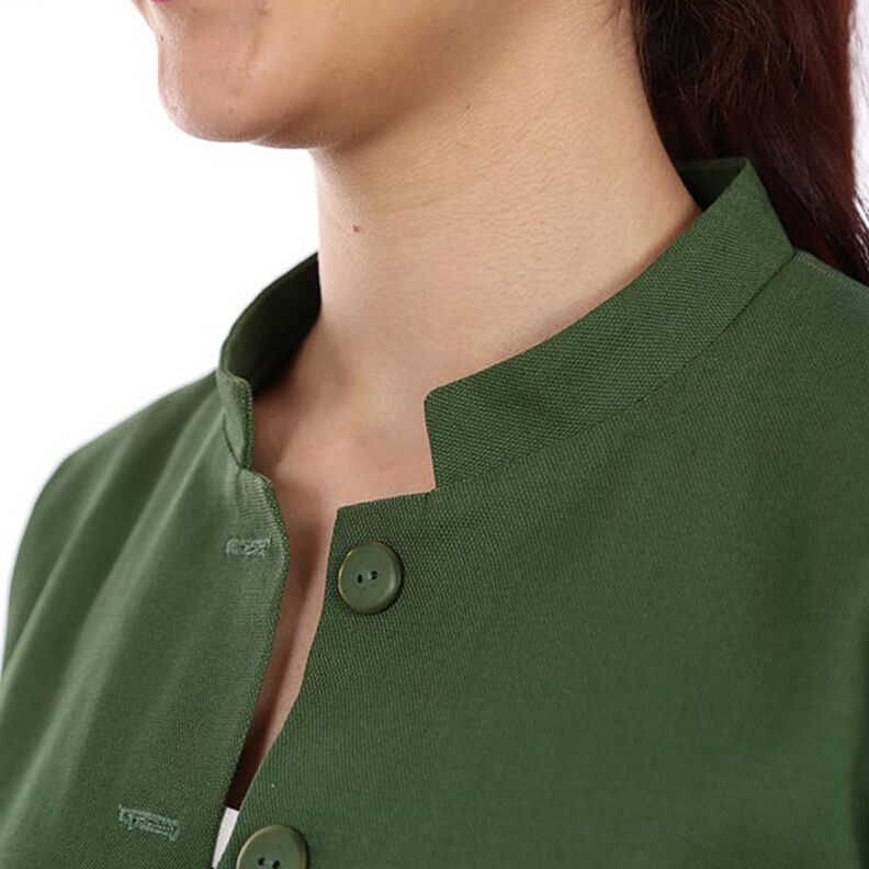 FRAU CLEO Lyhyt takki, jossa pystykaulus ja suuri päälle ommeltu tasku | Studio Schnittreif | XS–XXL,  image number 6