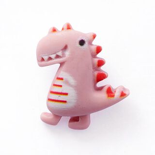 Kantanappi Dinosaurus [  Ø20 mm ] – roosa/punainen, 