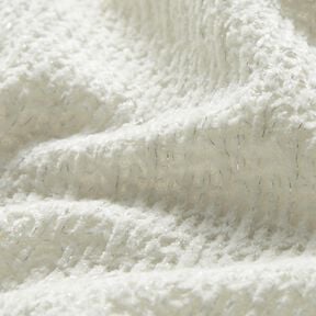 Chenille Neulejacquard Kimalle – norsunluu/hopea metallic, 