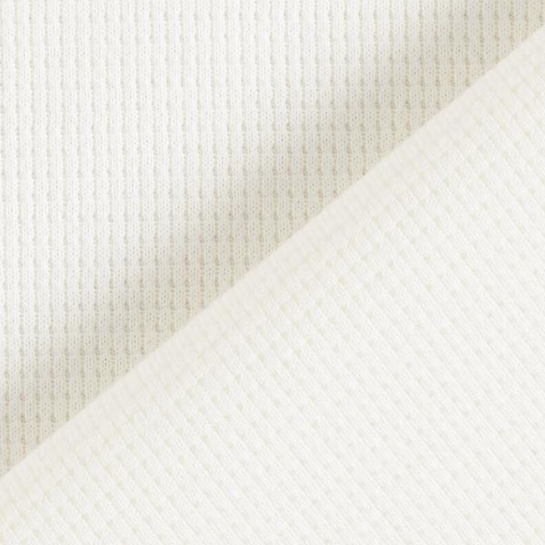 Minivohvelijersey Puuvilla Yksivärinen – valkoinen,  image number 4