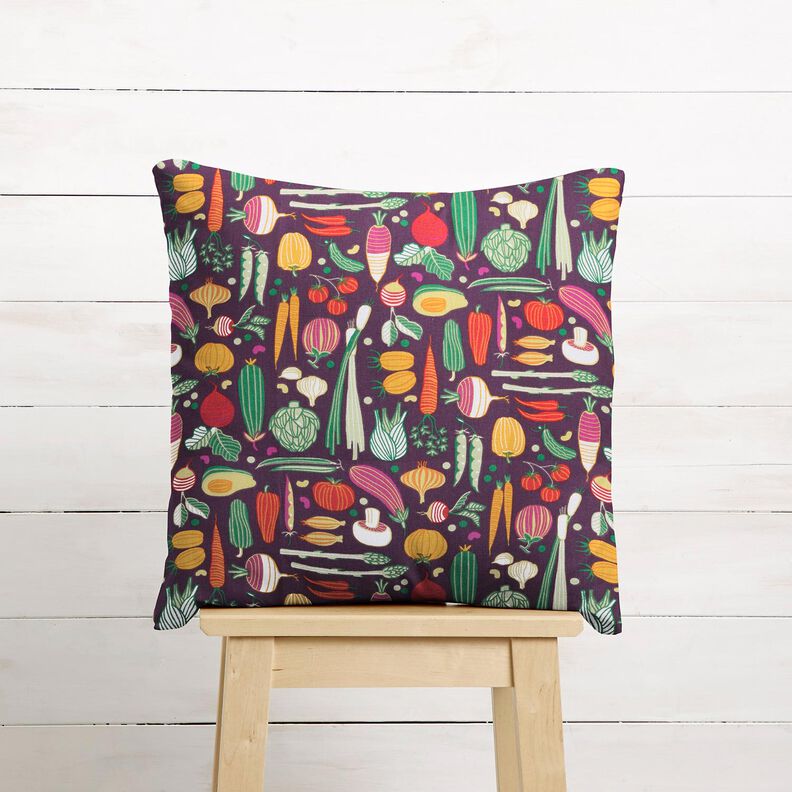 Puuvillakangas Kretonki Vihannesten runsaus &ndash; munakoiso/vihre&auml;,  image number 7