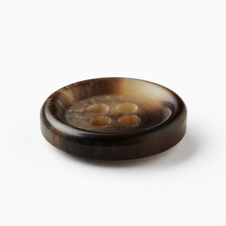 4-reikäinen pyöreä nappi [Ø 15 mm] – mustanruskea,  image number 2
