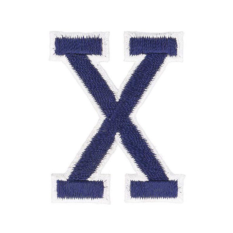 Kangasmerkki X-kirjain [ Korkeus: 4,6 cm ] – laivastonsininen,  image number 1