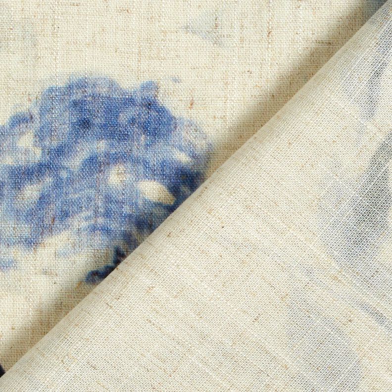 Viskoosi-pellavasekoite Akvarelliruusut &ndash; luonnonv&auml;rinen/laivastonsininen,  image number 4