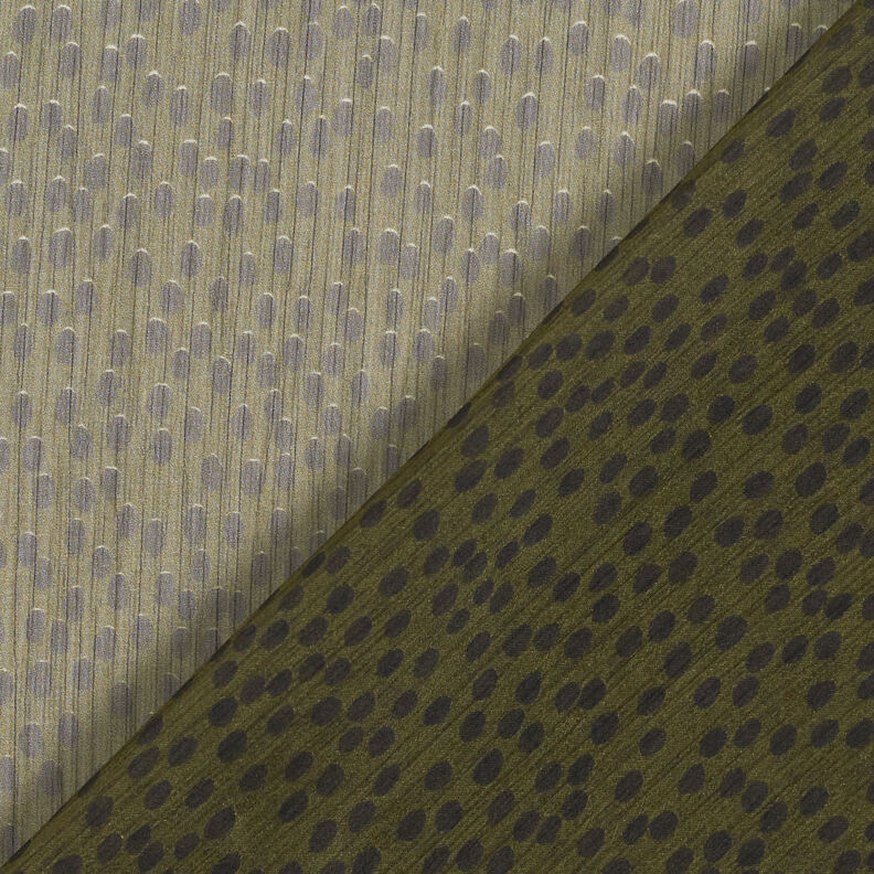 Kreppisifonki suuret pilkut &ndash; khaki/musta,  image number 5